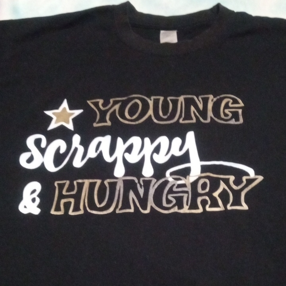 Kids Black Short Sleeve Tee ~ Young Scrappy & Hungry!